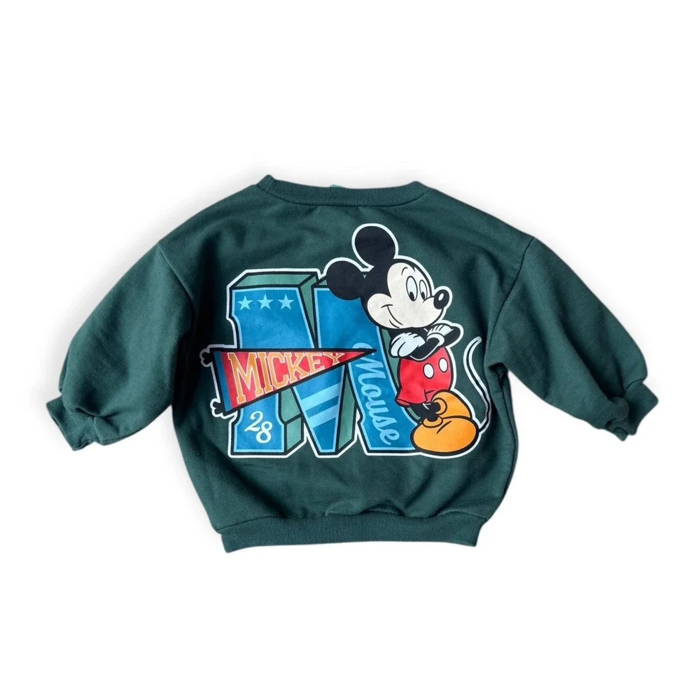 Disney Baby Mickey Mouse Green Sweatshirt‎ Jogger Set 12M